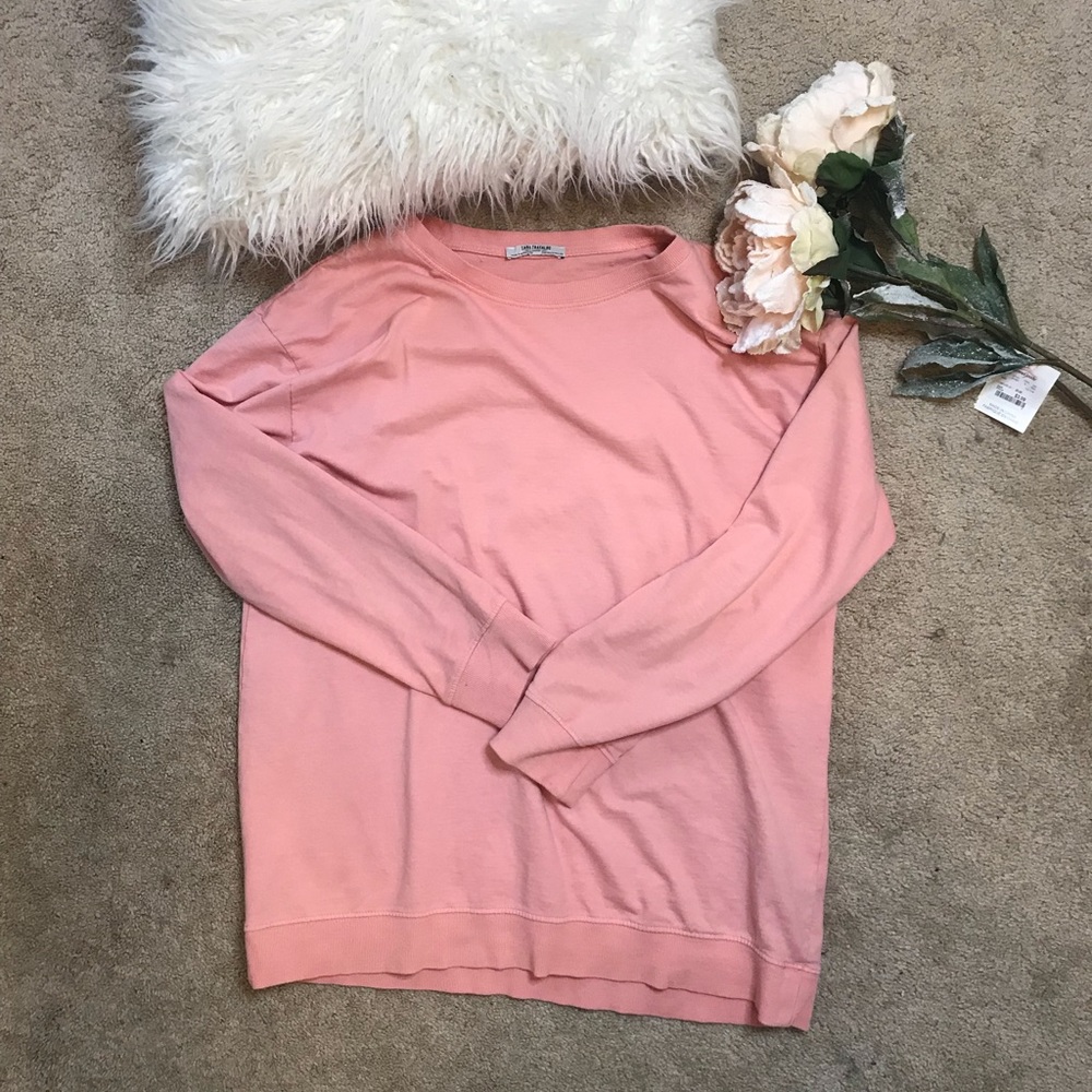 ZARA Oversized Basic Pink Crewneck